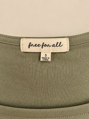 Free For All | Dresses | Free For All Sage Green White Striped Square ...